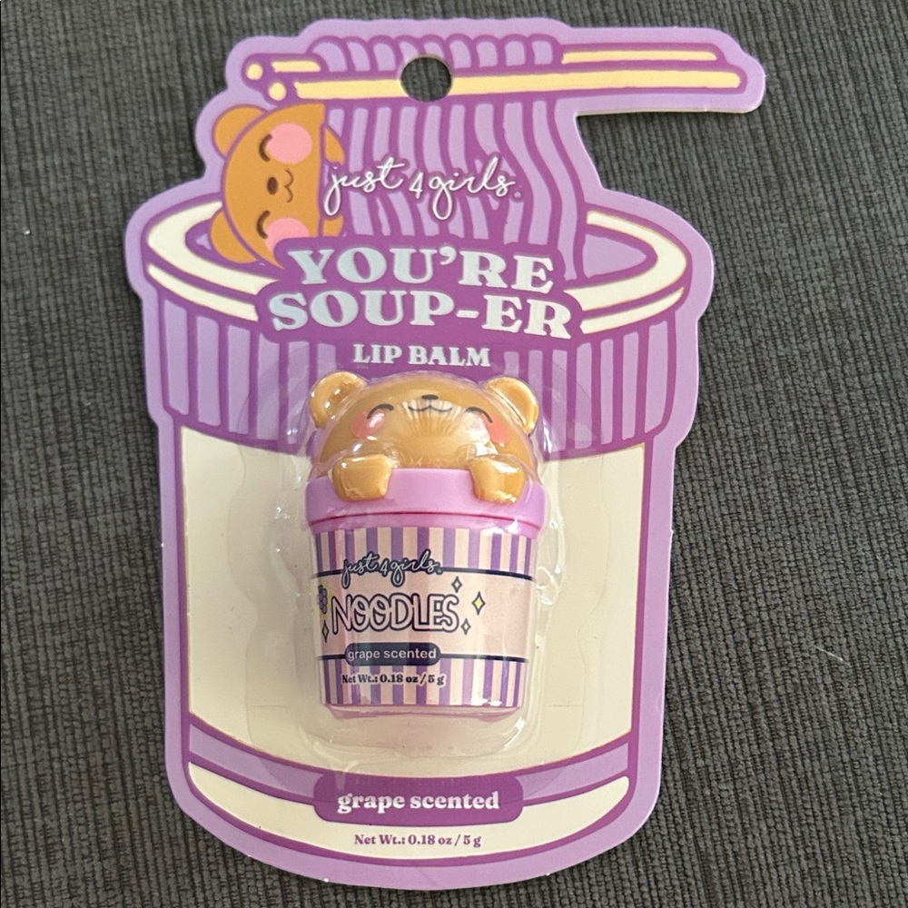 Kawaii Lip Balm | Noodles - You‘re Soup-Er | Grape Scented NEW